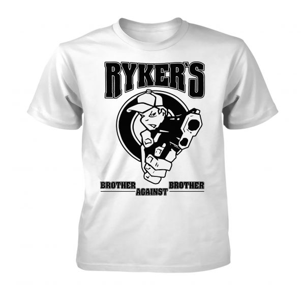 Rykers Brother Against Brother White Shirt | T-Shirt