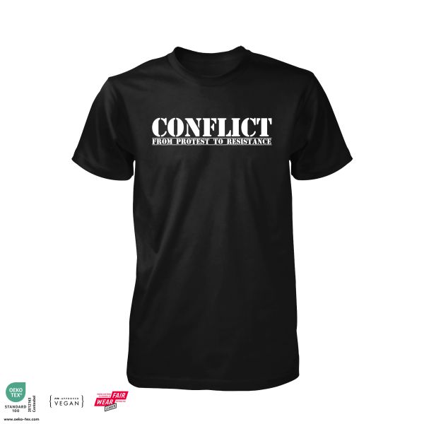 Conflict From Protest Black Shirt | Fairwear Shirt